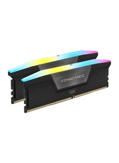 كورسير VENGEANCE RGB 32GB (2x16GB) DDR5 Desktop Memory Kit, 6400MHz Memory Speed, C32 CAS Latency, INTEL XMP 3.0, 1.40V Memory Voltage, 288 Pin, Dynamic Multi-Zone RGB, Black | CMH32GX5M2B6400C32  - Image 4