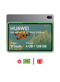 هواوي تابلت MatePad SE للأطفال مقاس 11 بوصة باللون الرمادي السديم وذاكرة الوصول العشوائي (RAM) سعة 4 جيجابايت ومساحة تخزين 128 جيجابايت لزاوية الأطفال للتحكم الأبوي وغطاء واي فاي داخل الصندوق + FOC - إصدار الشرق الأوسط  - Image 1