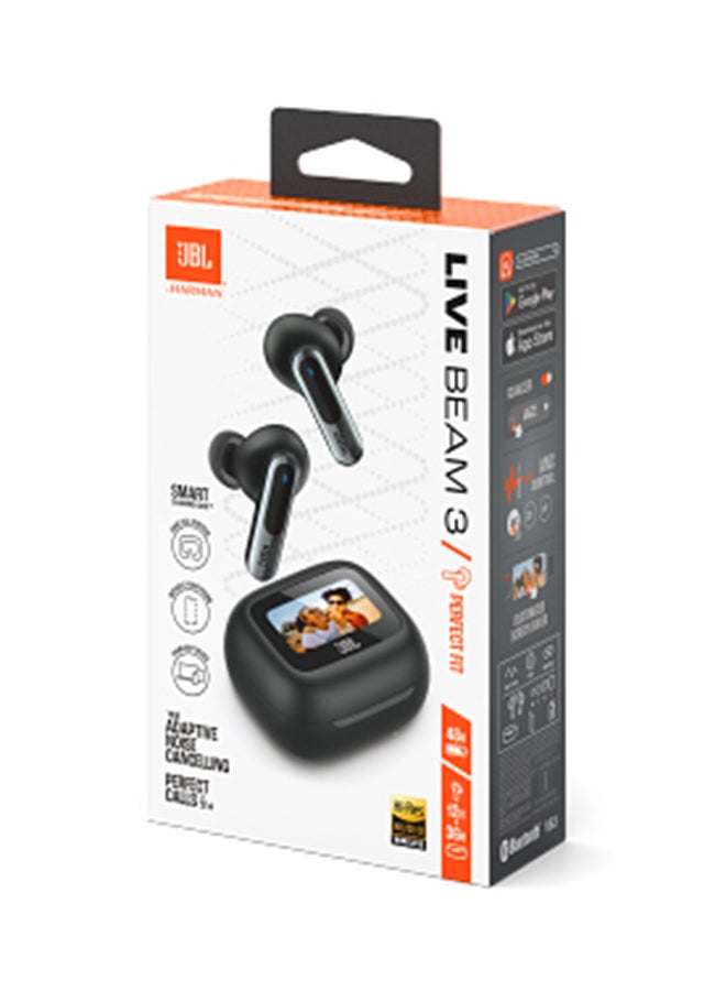 JBL - Live Beam 3 True Wireless Noise Cancelling Closed-Stick Earbuds Black - Image 1