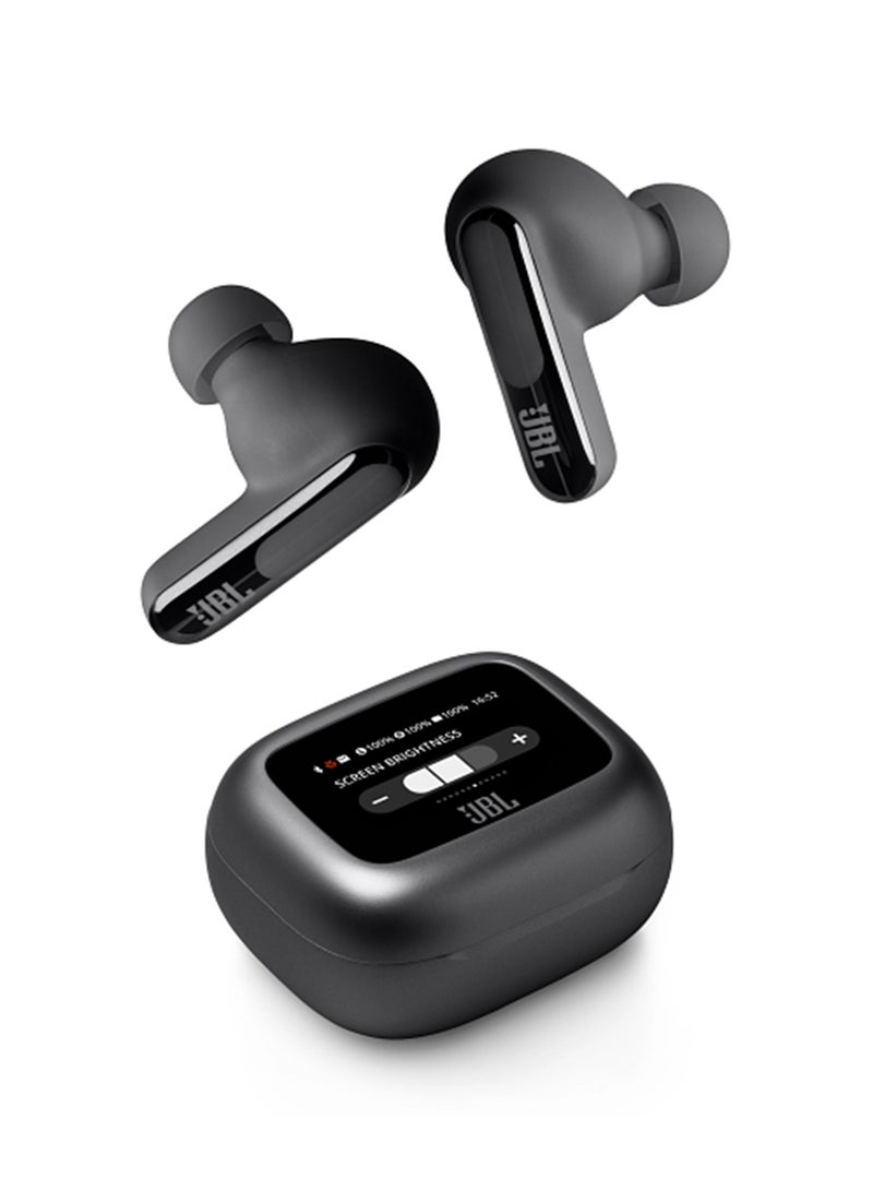JBL - Live Beam 3 True Wireless Noise Cancelling Closed-Stick Earbuds Black - Image 1