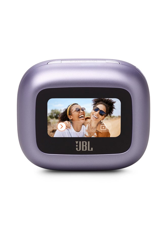 JBL - Live Beam 3 True Wireless Noise Cancelling Closed-Stick Earbuds Purple - Image 1