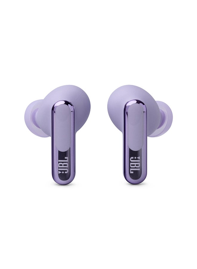JBL - Live Beam 3 True Wireless Noise Cancelling Closed-Stick Earbuds Purple - Image 1