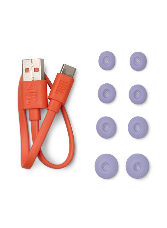 JBL - Live Beam 3 True Wireless Noise Cancelling Closed-Stick Earbuds Purple - Image 1