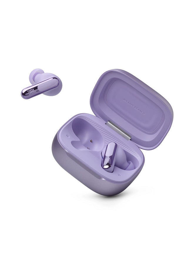 JBL - Live Beam 3 True Wireless Noise Cancelling Closed-Stick Earbuds Purple - Image 1