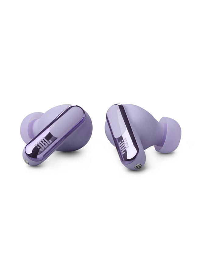 JBL - Live Beam 3 True Wireless Noise Cancelling Closed-Stick Earbuds Purple - Image 1