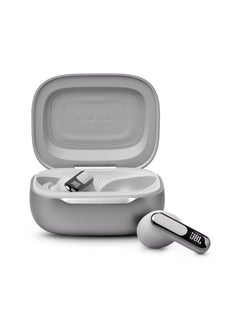JBL Live Beam 3 True Wireless Noise Cancelling Closed-Stick Earbuds Silver  - Image 1