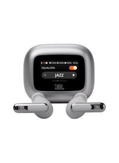 JBL Live Beam 3 True Wireless Noise Cancelling Closed-Stick Earbuds Silver  - Image 3