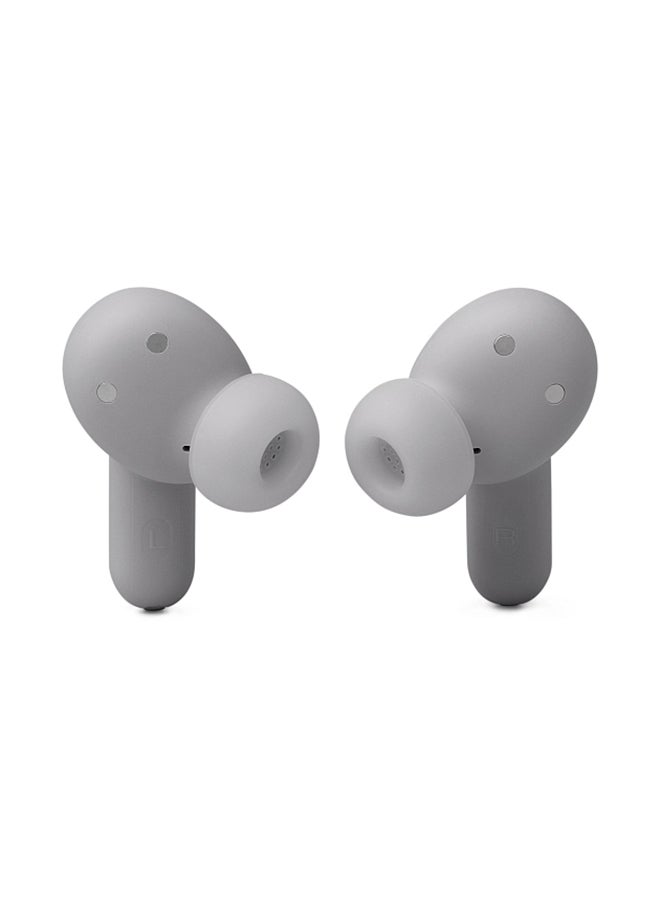 JBL - Live Beam 3 True Wireless Noise Cancelling Closed-Stick Earbuds Silver - Image 1