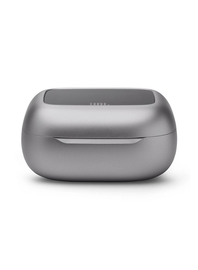 JBL - Live Beam 3 True Wireless Noise Cancelling Closed-Stick Earbuds Silver - Image 1