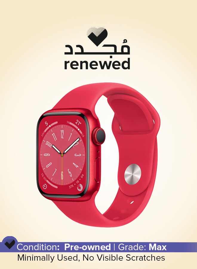 Apple Renewed - Watch Series 8 GPS 41mm Red Aluminium Case Red - Image 1