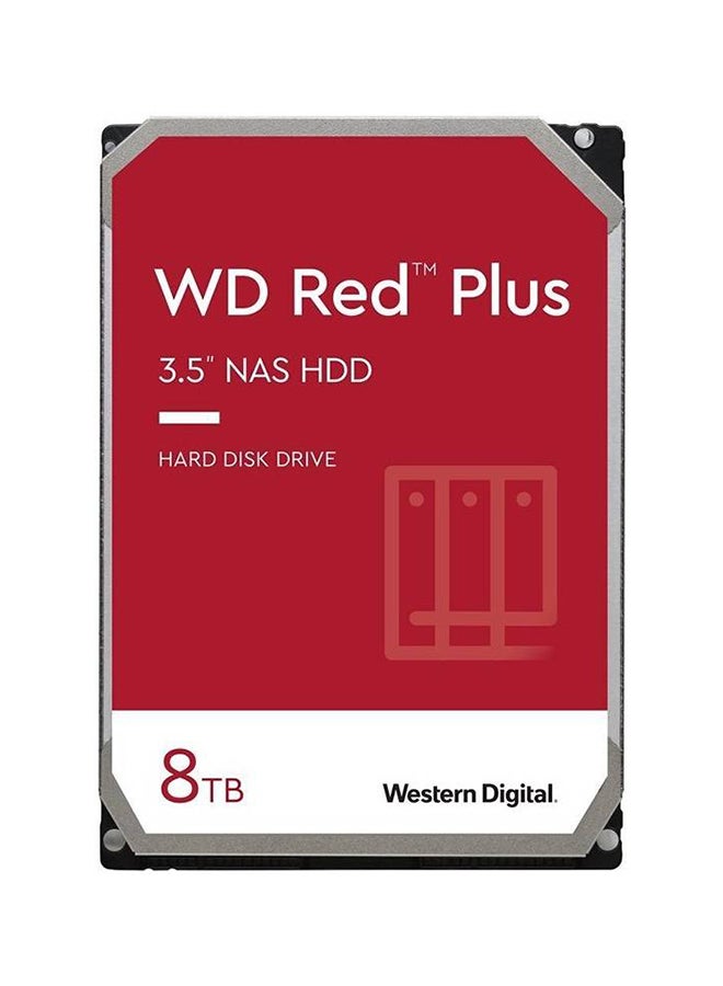 WD Red Plus 3.5" SATA 6 Gb/s NAS Internal Hard Drive, 5640 RPM Speed, 256 MB Cache, Up to 215MB/s Transfer Rate, CMR, 1M hours MTBF | WD80EFPX 8 TB  - Image 1