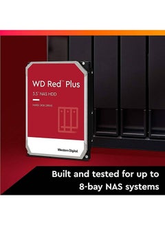 WD Red Plus 3.5" SATA 6 Gb/s NAS Internal Hard Drive, 5640 RPM Speed, 256 MB Cache, Up to 215MB/s Transfer Rate, CMR, 1M hours MTBF | WD80EFPX 8 TB  - Image 4