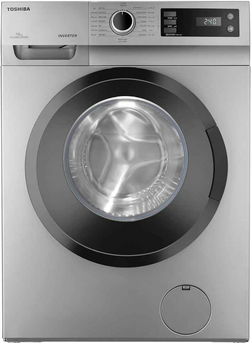 Toshiba - Refrigerator 535L No Frost & Washing Machine 7KG 1200 RPM - Inverter - Bundle GR-RT702WE-PMN(06) - TW-BJ80S2EG(SK) Grey - Image 1
