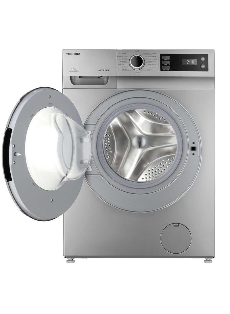 Toshiba - Refrigerator 535L No Frost & Washing Machine 7KG 1200 RPM - Inverter - Bundle GR-RT702WE-PMN(06) - TW-BJ80S2EG(SK) Grey - Image 1
