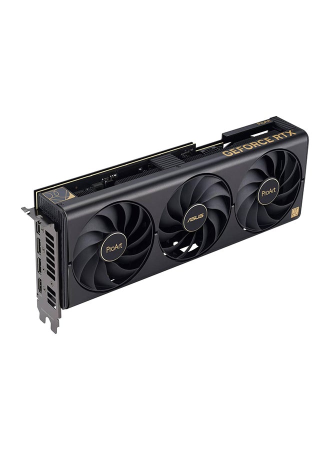 ASUS - ProArt GeForce RTX 4070 Ti OC Graphics Card, 16GB GDDR6X 256-bit Memory, 2640 MHz Boost Clock, 8448 CUDA Cores, 21 Gbps Memory Speed, PCI Express 4.0, HDMI / DP | 90YV0KJ0-M0NA00 Black - Image 1