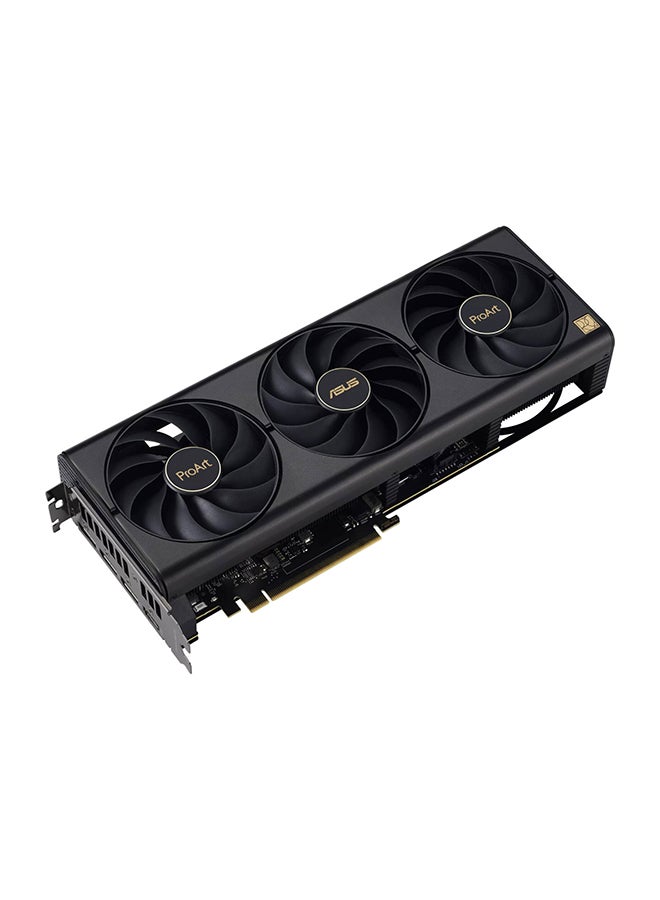 ASUS - ProArt GeForce RTX 4070 Ti OC Graphics Card, 16GB GDDR6X 256-bit Memory, 2640 MHz Boost Clock, 8448 CUDA Cores, 21 Gbps Memory Speed, PCI Express 4.0, HDMI / DP | 90YV0KJ0-M0NA00 Black - Image 1