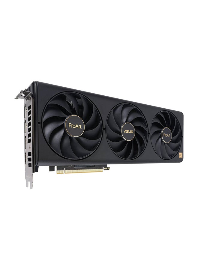 ASUS - ProArt GeForce RTX 4070 Ti OC Graphics Card, 16GB GDDR6X 256-bit Memory, 2640 MHz Boost Clock, 8448 CUDA Cores, 21 Gbps Memory Speed, PCI Express 4.0, HDMI / DP | 90YV0KJ0-M0NA00 Black - Image 1