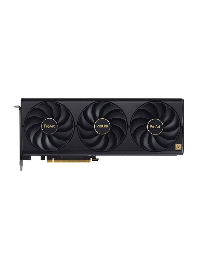 ASUS - ProArt GeForce RTX 4070 Ti OC Graphics Card, 16GB GDDR6X 256-bit Memory, 2640 MHz Boost Clock, 8448 CUDA Cores, 21 Gbps Memory Speed, PCI Express 4.0, HDMI / DP | 90YV0KJ0-M0NA00 Black - Image 1