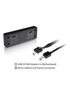 Thermaltake 3.9 LCD" Screen Kit, 128 x 480 (RGB) Resolution, Micro USB to USB (9PIN) Connector, Fully Customizable with TT RGB Plus 2.0, Black | AC-073-OO1NAN-A1 Black  - Image 2