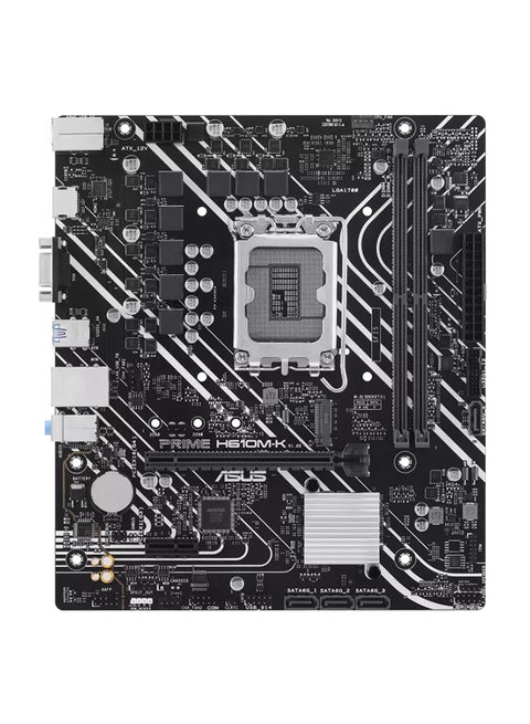 لوحة أم Prime H610M-K Micro-ATX LGA 1700، شريحة Intel H610، فتحتان لذاكرة DIMM DDR5، ذاكرة بحد أقصى 96 جيجابايت، فتحة M 2 واحدة، فتحة PCIe 4 0 x16 واحدة، إيثرنت Realtek 1Gb 90MB1GA0-M0EAY0