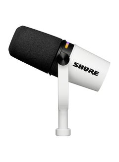 Shure Podcast Microphone, Enhanced Audio, LED Touch Panel, USB-C & XLR Outputs, Auto Level Mode, Digital Pop Filter, Reverb Effects, Podcasting, Streaming, Recording MV7+W White  - Image 3