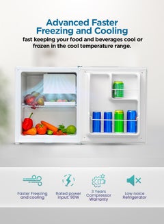 جيباس ثلاجة صغيرة غير مجمدة مع قفل وباب، تصميم منخفض الضوضاء، ضاغط قوي، توفير الطاقة، تجميد سريع 46 L GRF654WPEN  - Image 5