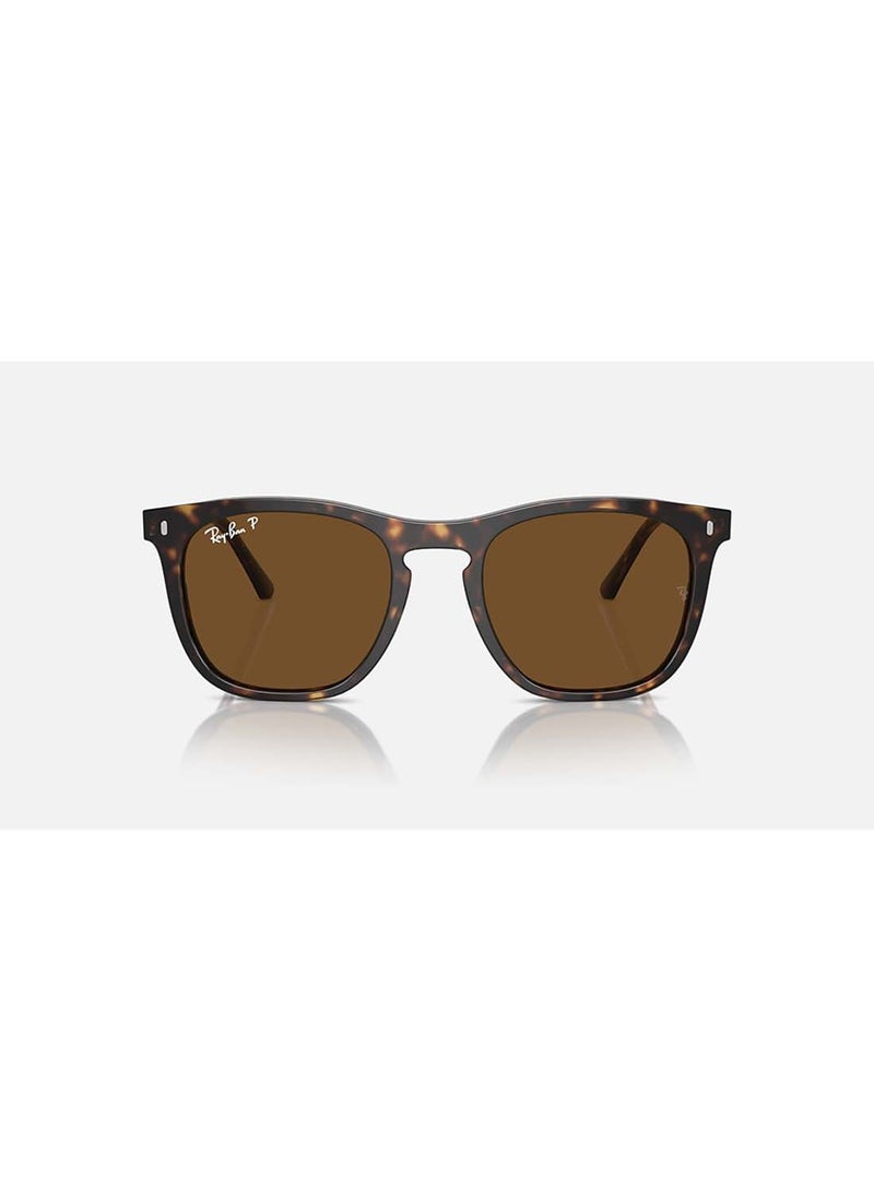 Unisex Square Shape Sunglasses - RB2210F 902/57 53 - Lens Size: 53 Mm - Havana