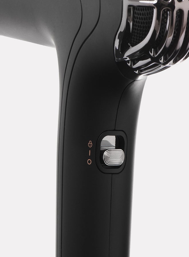 Powerful Blow Hairdryer With A Power Of Up To 2,000W Black