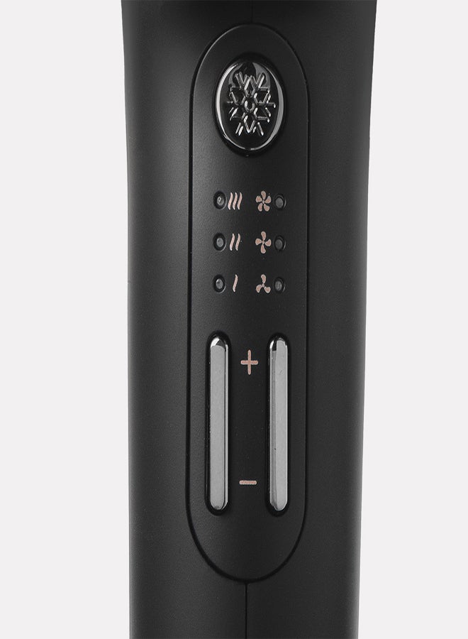 Powerful Blow Hairdryer With A Power Of Up To 2,000W Black