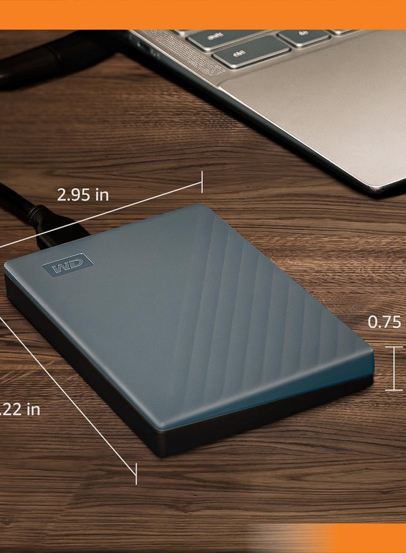 WD - 2 TB Western Digital My Passport Portable USB 3.2 Gen 1 USB Type A AND Type C WDBWML0020BGY-JA - 1 TB - Image 1