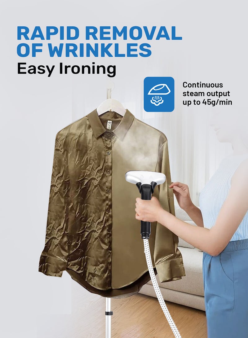 GEEPAS - Garment Steamer Foldable Hanger with Trouser Clip, 1 Power Level/ 3 l Water Detachable Tank Capacity, Suitable for all Kinds of Fabric and Safe for Delicate Fabrics 3 L 2200 W GGS9254N Black - Image 1
