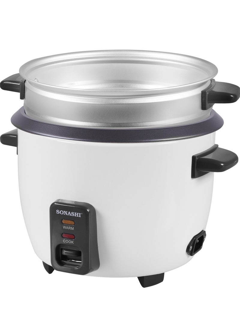 1L Rice Cooker With Cool Touch Handle | Non-stick Coated Inner Pot (Removable) With Tempered Glass Lid | Keep Warm Function | Make Rice, Steam Healthy Food & Vegetables 1 L 400 W SRC-410 White - pnsku/N70087975V/45/_/1719556306/26537a66-0634-4a23-9b64-4d1226774d8b