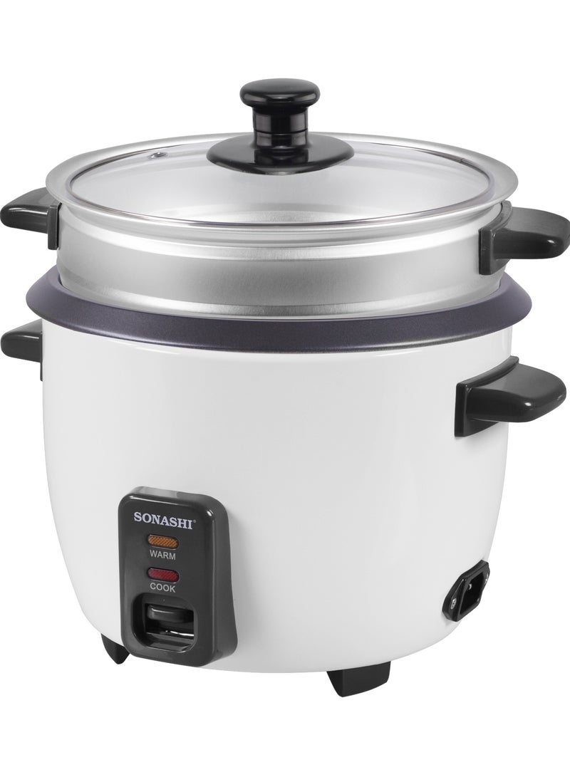 1L Rice Cooker With Cool Touch Handle | Non-stick Coated Inner Pot (Removable) With Tempered Glass Lid | Keep Warm Function | Make Rice, Steam Healthy Food & Vegetables 1 L 400 W SRC-410 White - pnsku/N70087975V/45/_/1719556307/164c6469-138b-4370-bd21-04554d9bb8dd