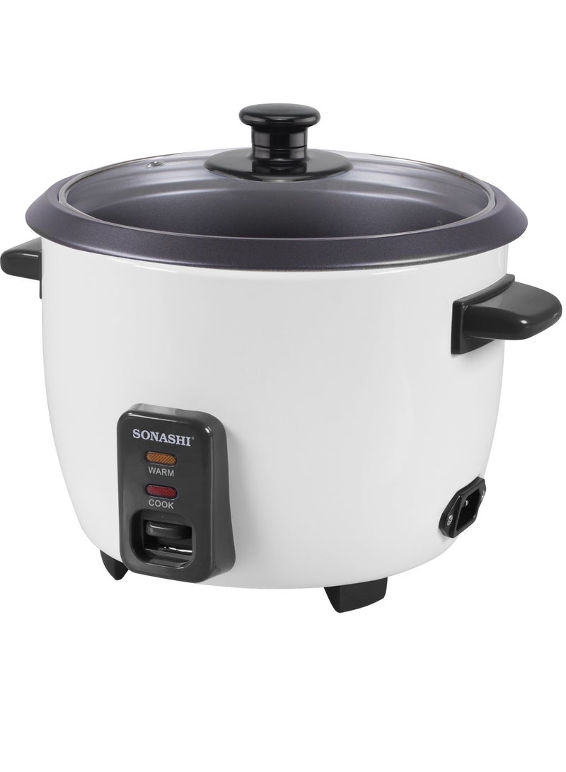 1L Rice Cooker With Cool Touch Handle | Non-stick Coated Inner Pot (Removable) With Tempered Glass Lid | Keep Warm Function | Make Rice, Steam Healthy Food & Vegetables 1 L 400 W SRC-410 White - pnsku/N70087975V/45/_/1719556309/5c77fa4c-781b-4eaf-9869-a57dfc4b5c11