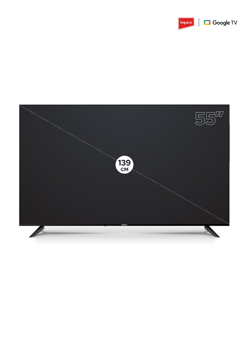 55 Inch 4K Ultra HD Smart LED Google TV With Free Wall Mount, Frameless Design, Dolby Vision Atmos And Dolby Audio, A+ Grade Panel, Support Wi-Fi, Bluetooth, Optical, HDMI ARC With eARC & USB Connectivity With Voice Remote evoQ 55S4RLC2 Black evoQ 55S4RLC2 Black - pnsku/N70087976V/45/_/1720422614/e5011694-9a57-42c9-9215-62c7e4156394