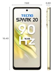 TECNO Spark Phone  20 8GB Ram 256GB Storage - Neon Gold  - Image 2