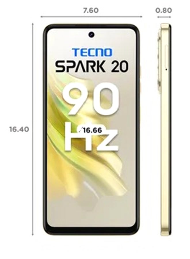TECNO Spark Phone  20 8GB Ram 256GB Storage - Neon Gold  - Image 2
