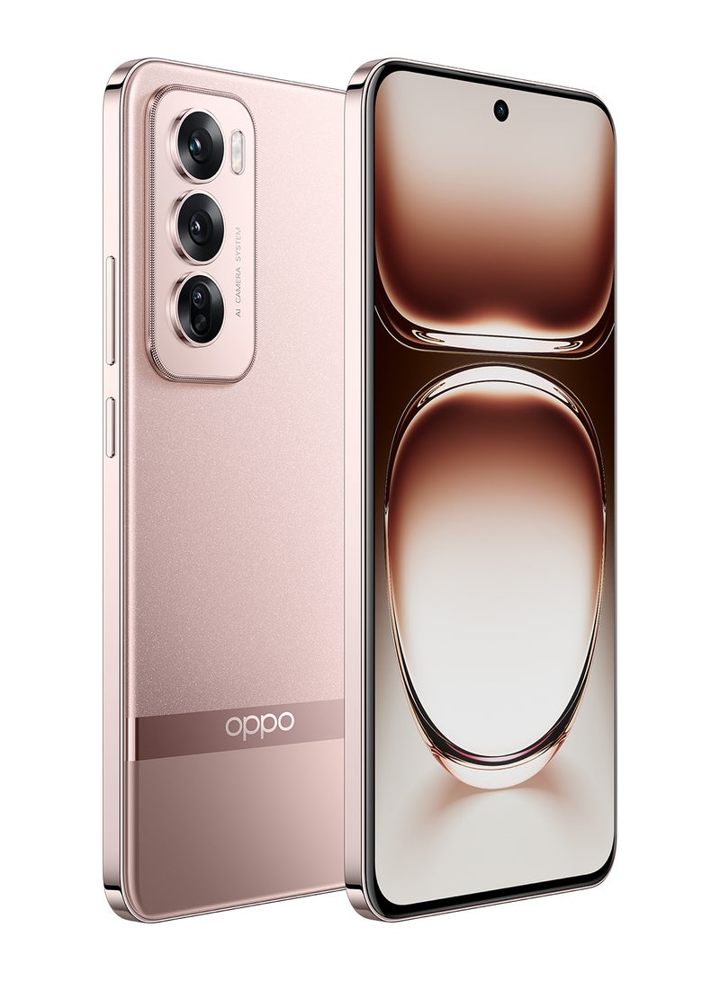 Reno12 Pro Dual SIM Sunset Gold 12GB RAM 512GB 5G Buds2Pro + 6 Month Screen Protection + Watch - Middle East Version