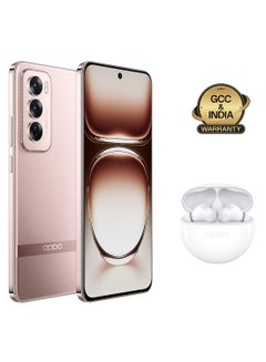 أوبو هاتف Reno12 Pro ثنائي الشريحة باللون الذهبي، وذاكرة وصول عشوائي (RAM) سعة 12 جيجابايت، وذاكرة داخلية 512 جيجابايت، يدعم تقنية 5G+ Buds2Pro - إصدار الشرق الأوسط  - Image 1