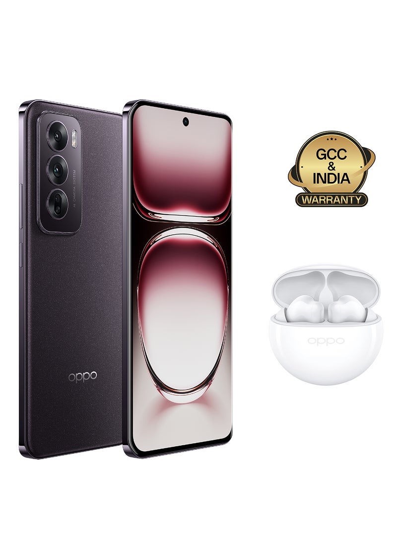 OPPO Reno12 Dual SIM Matte Brown 12GB RAM 512GB 5G + Buds - Middle East Version  - Image 1