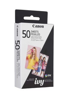 Canon 50 Piece Ivy Zink Paper Sheet 2" X 3"inch Sticky  - Image 1