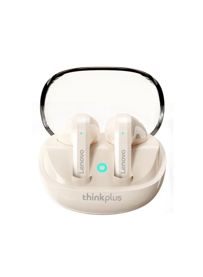 Lenovo Thinkplus X22 Bluetooth Earphones Sports Headset Wireless In-Ear Game Low Latency Dual Mode HiFi Music Headphones With Mic Earbuds Beige  - Image 1