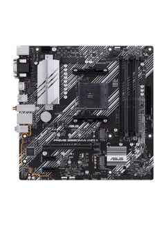 Prime PRIME B550M-A WIFI II, AMD B550 (Ryzen AM4) micro ATX motherboard with 4*DDR4 DIMM, Dual M.2, PCIe 4.0, Wi-Fi 6, 1 Gb Ethernet, HDMI, DVI-D, D-Sub, SATA 6 Gbps, USB 3.2 Gen 2 Type-A, and Aura Sync RGB lighting | 90MB19X0-M0EAY0 Black