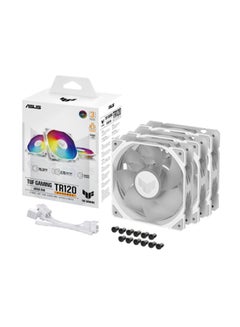 أسوس مروحة عكسية TUF Gaming TR120 ARGB - حزمة ثلاثية، أداء تبريد محسّن، كفاءة مروحة PWM، ألوان واتجاهات ثنائية 90DA00D3-B09020 