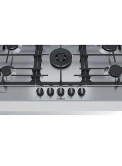 BOSCH Built in hob 90 cm 5 burner Series 6 Pan Support Cast iron Stainless steel Frameless PCR9A5B90 PCR9A5B90 Silver  - Image 2