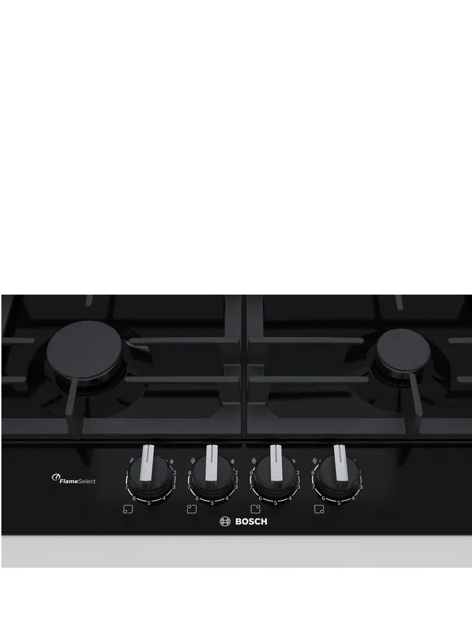 BOSCH Built in hob 4 burner 60 cm  Series 6 Pan Support Cast iron Enameled steel Frameless PCP6A6B90 PCP6A6B90 Black - Image 2