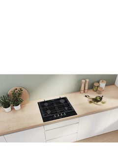 BOSCH Built in hob 4 burner 60 cm  Series 6 Pan Support Cast iron Enameled steel Frameless PCP6A6B90 PCP6A6B90 Black  - Image 3