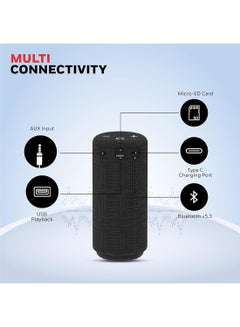 Suono P300 10W 5.3 Bluetooth Speaker,9H Playtime, Deep Bass,IPX 4,TWS Feature,Fast Charging,SD Card,USB,AUX,Built-In Mic&52mm Drivers,2 Yrs Manufacturer Warranty Black - pnsku/N70088084V/45/_/1719839382/5e9d18e3-1957-4238-9d95-28c04eb91f9c