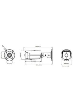 HIKVISION 4 MP Super Wide Angle Fixed Bullet Network Camera, 1.68mm Lens, 180° Wide Field of View, H.265+ Compression, Distortion Correction, IP67 Protection, White | DS-2CD2T45G0P-I-1.68mm  - Image 2