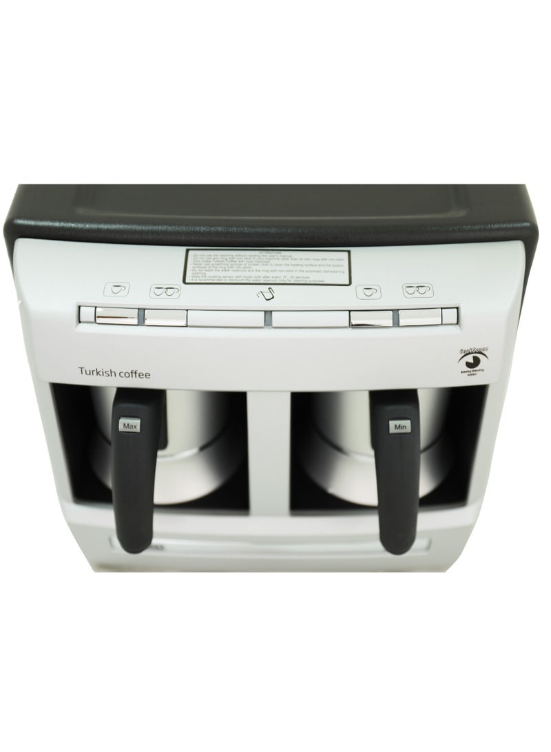Turkish Coffee Machine With Double Pot 1 L 1200 W BKK 2113 W White